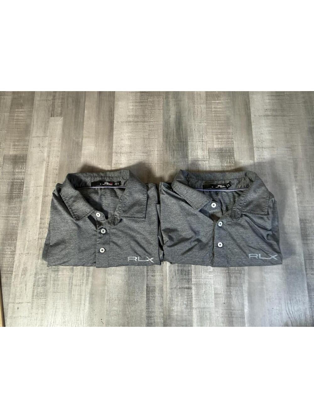 RLX Golf Polo Shirt Gray Moisture Wicking Performance Men’s XL Lot Of 2